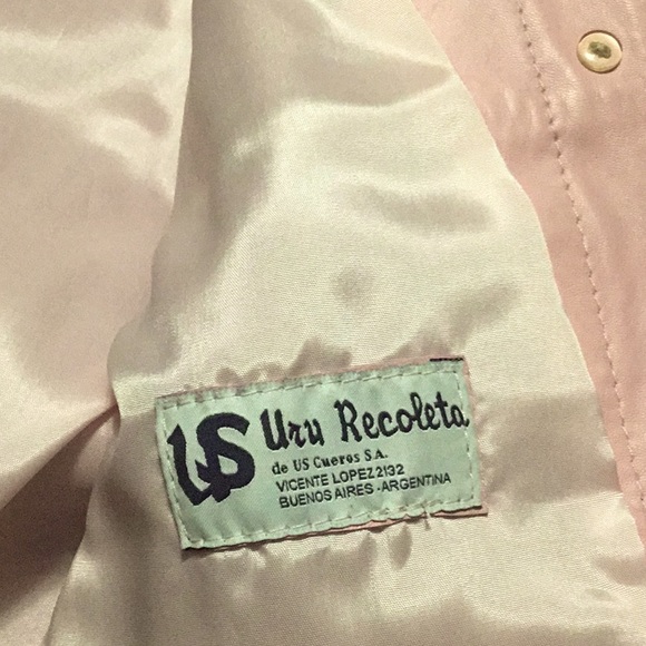 Uru Recoleta Leather Shirt Style Pink Jacket - Picture 9 of 10